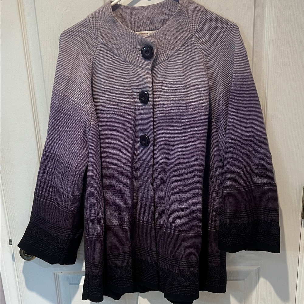 JM Collection Woman’s 3X Lavender and Purple Knit Sweater
